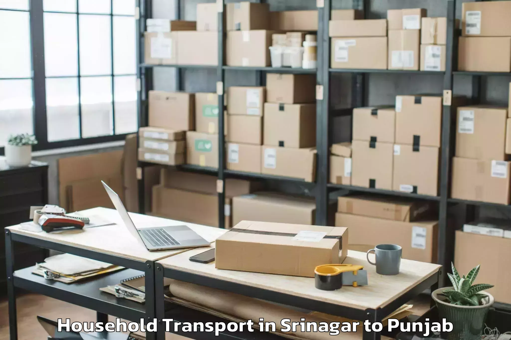 Srinagar to Dhuri Household Transport Booking